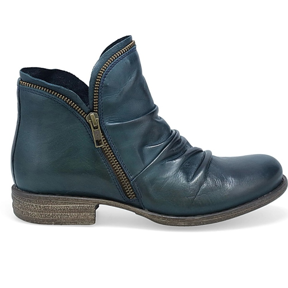 Miz Mooz Teal LUNA Ankle Boots with Zipper